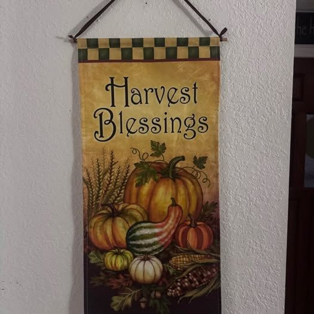 Harvest Blessings Fabric Wall Hanging